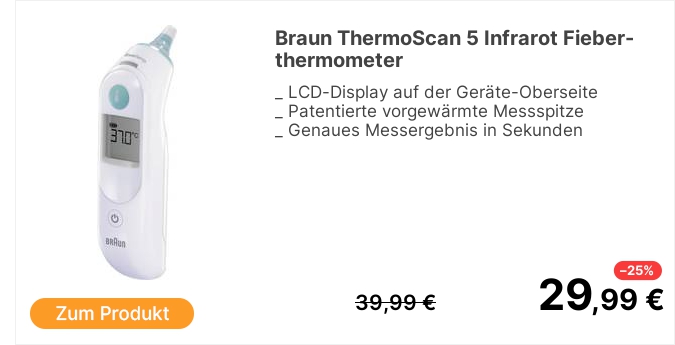 BraunThermoScan5InfrarotFieberthermometer