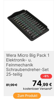 WeraMicroBigPack1ElektronikuFeinmechanikSchraubendreherSet25teilig