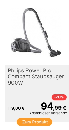 PhilipsPowerProCompactStaubsauger900W