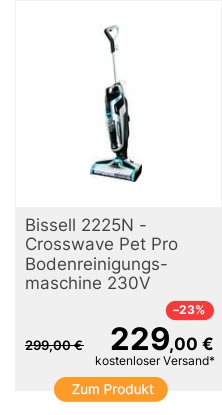 Bissell2225NCrosswavePetProBodenreinigungsmaschine230V