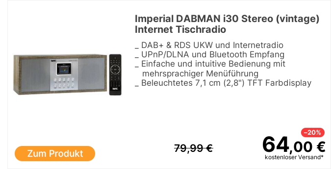 ImperialDABMANi30StereovintageInternetTischradio